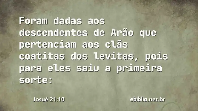 Josué 21:10