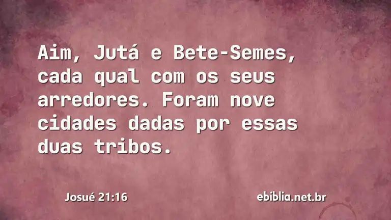 Josué 21:16