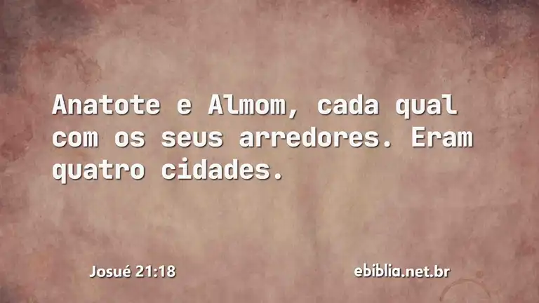 Josué 21:18