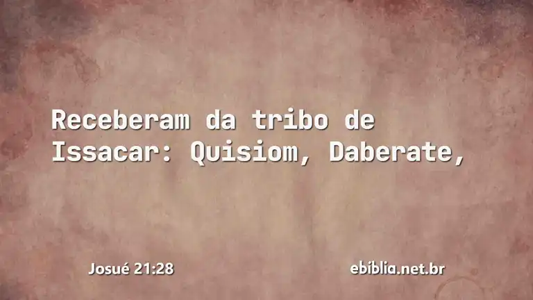 Josué 21:28