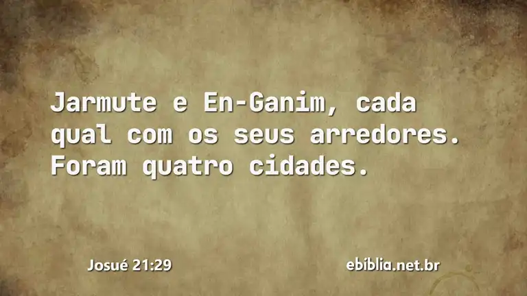 Josué 21:29