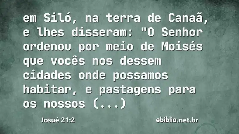 Josué 21:2