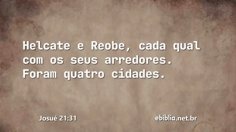 Josué 21:31