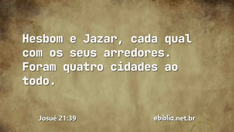 Josué 21:39