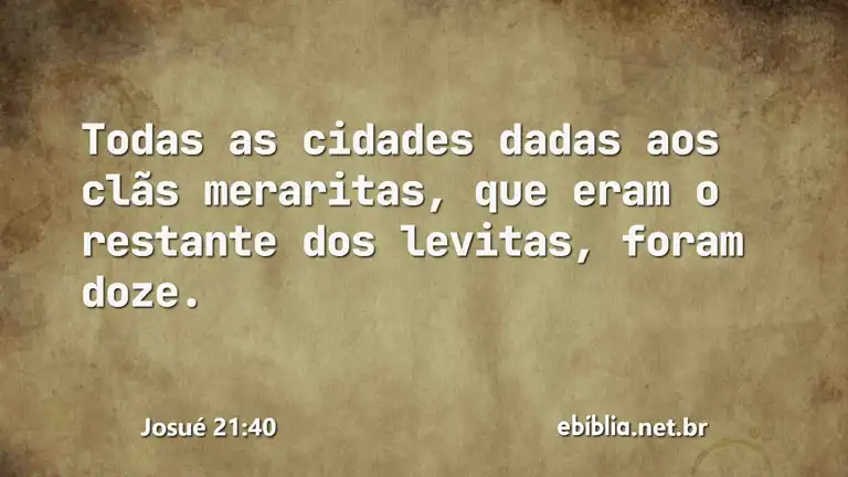 Josué 21:40