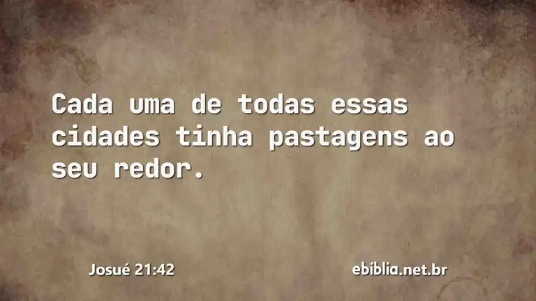 Josué 21:42