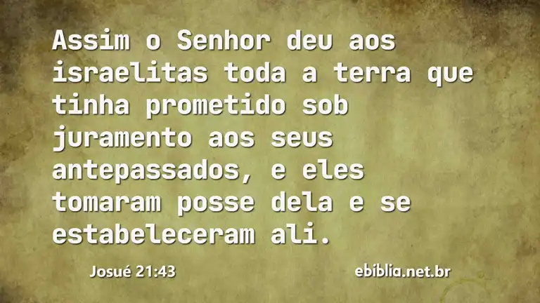 Josué 21:43