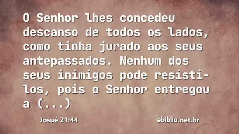 Josué 21:44