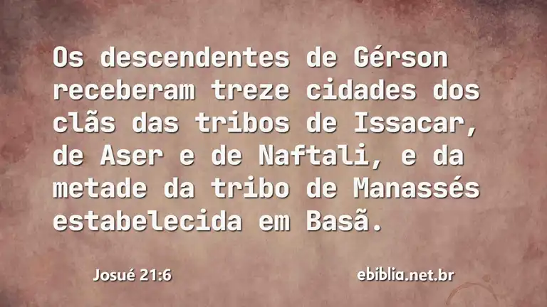 Josué 21:6