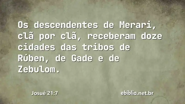 Josué 21:7