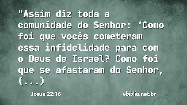 Josué 22:16