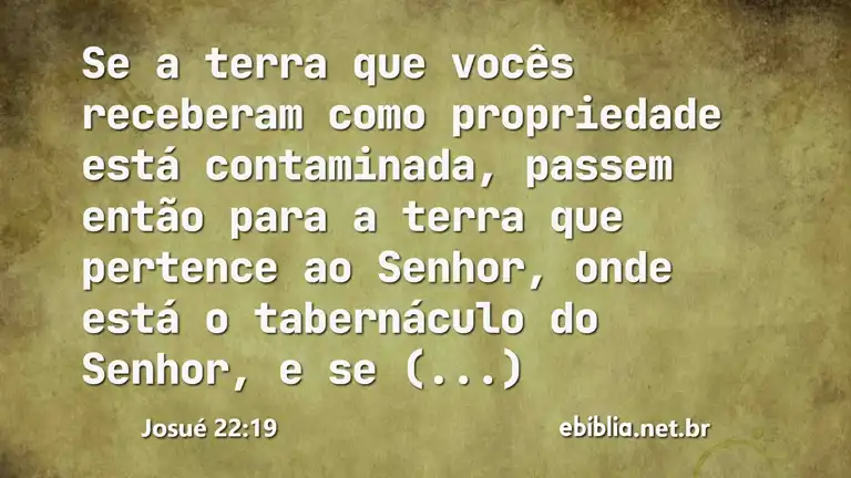 Josué 22:19