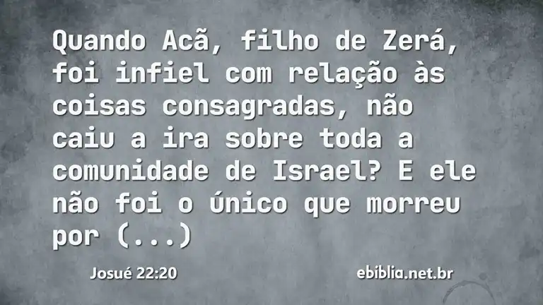 Josué 22:20