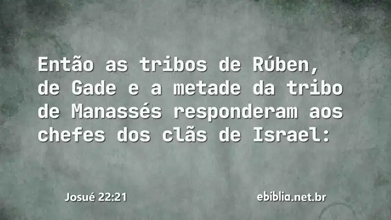 Josué 22:21