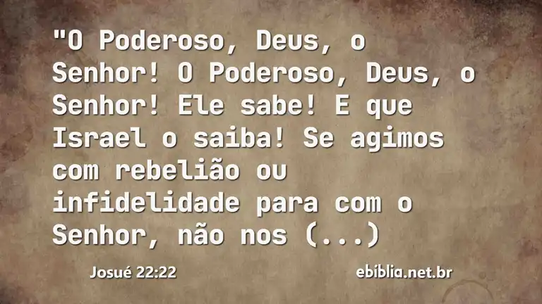 Josué 22:22