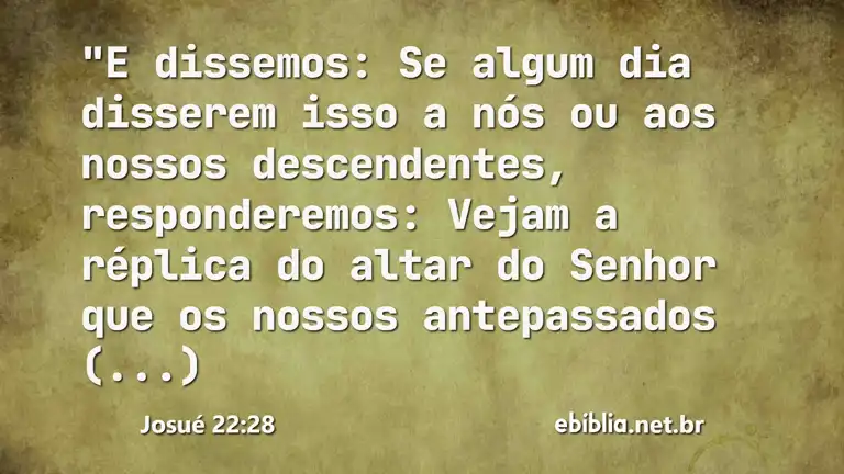 Josué 22:28