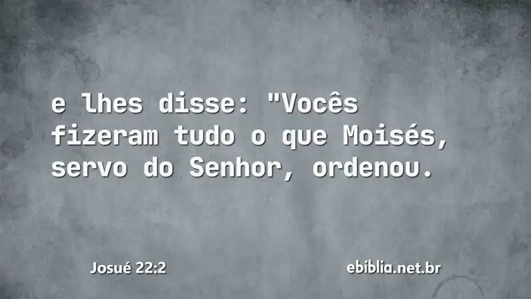 Josué 22:2