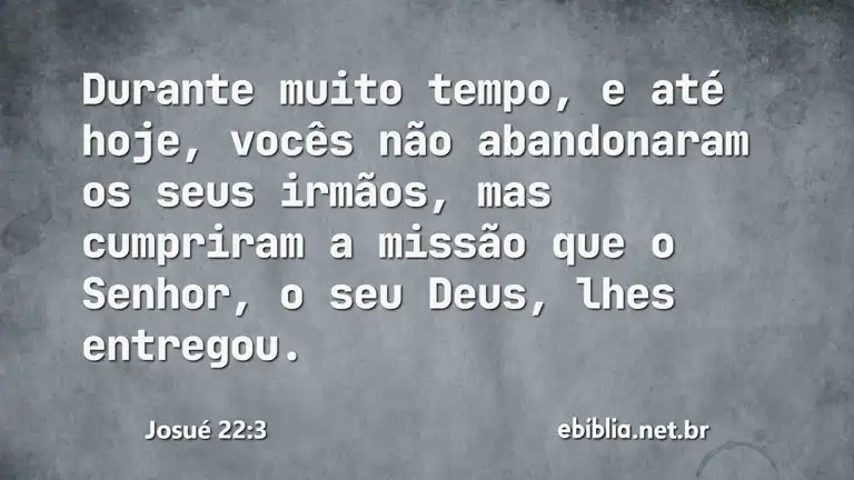 Josué 22:3