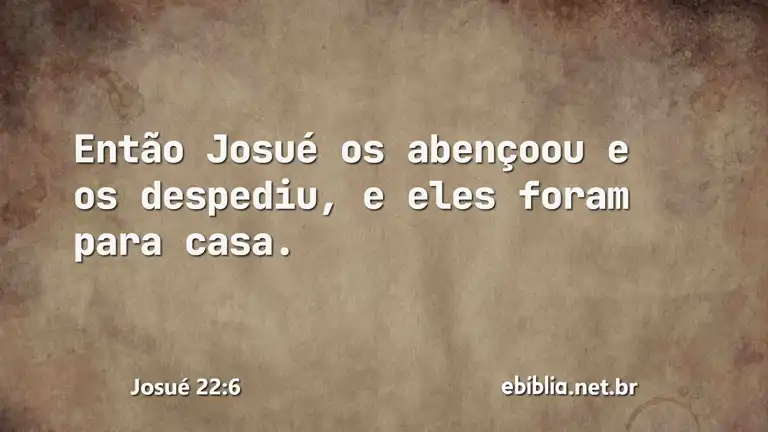 Josué 22:6