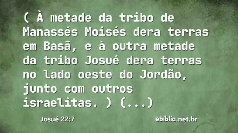 Josué 22:7