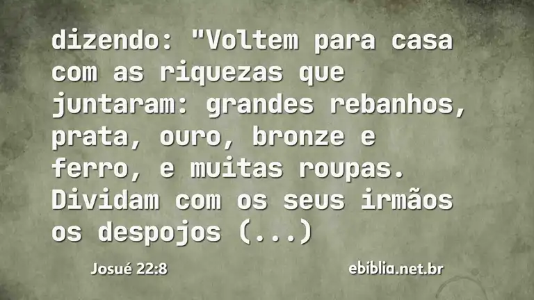 Josué 22:8