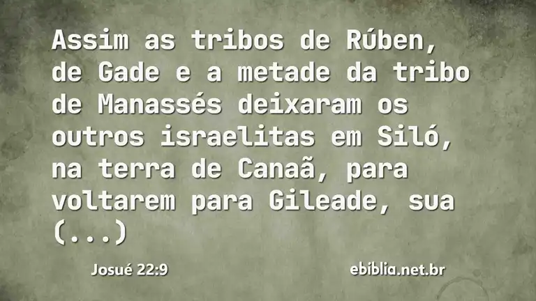 Josué 22:9