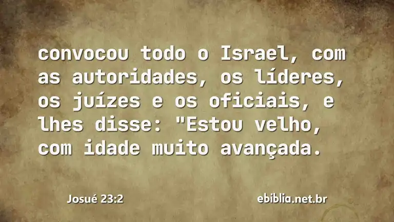 Josué 23:2