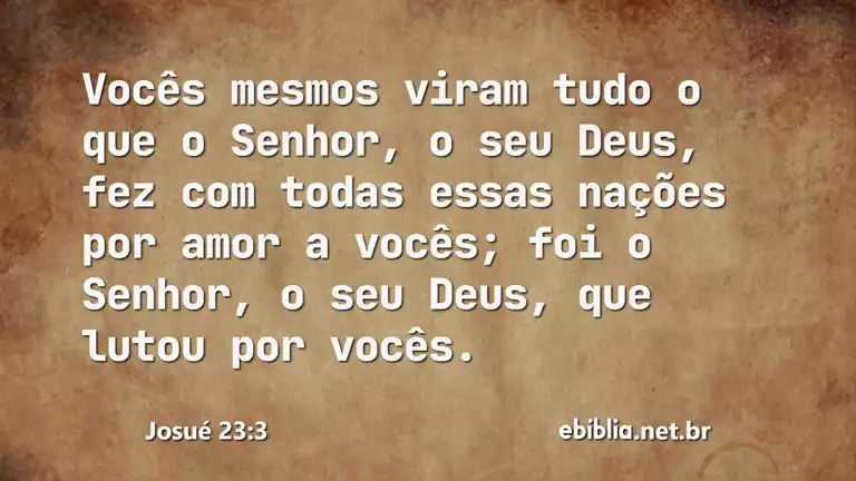 Josué 23:3