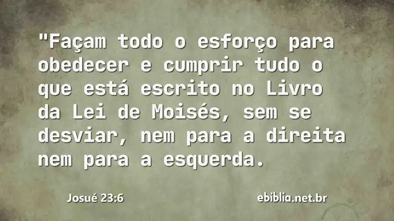 Josué 23:6