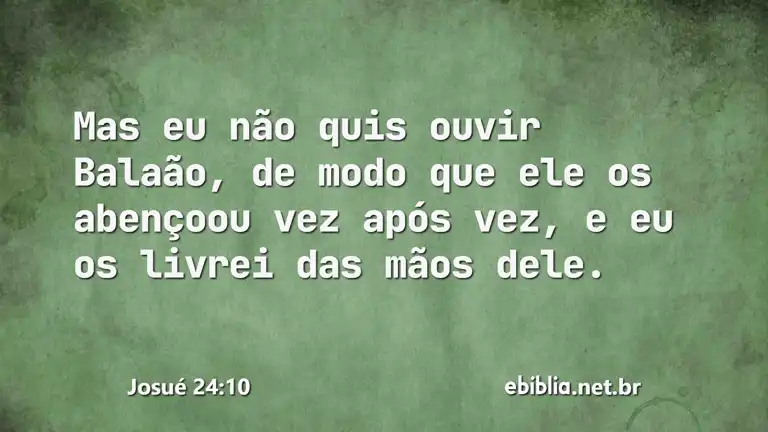 Josué 24:10