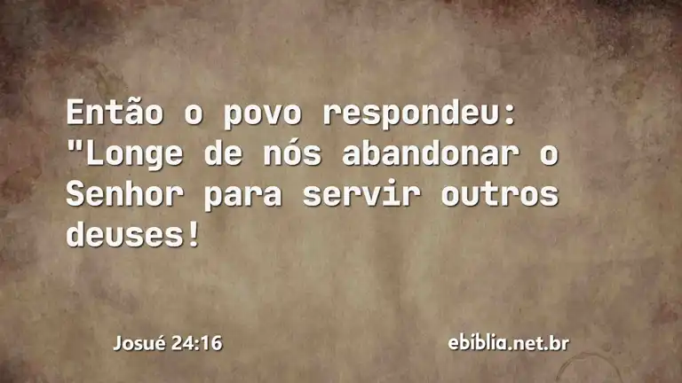 Josué 24:16