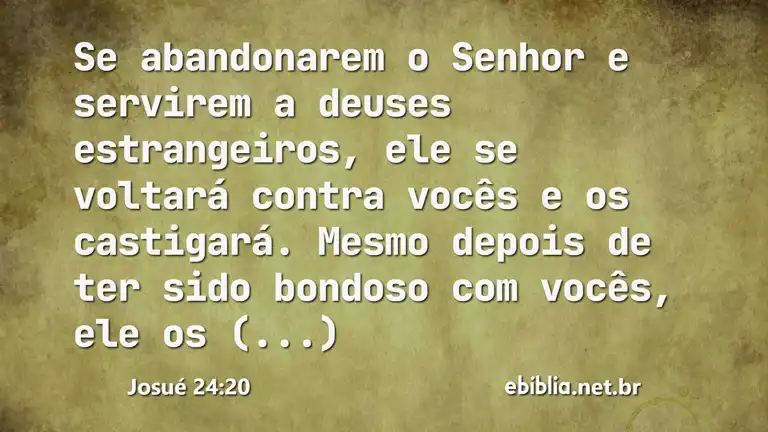 Josué 24:20