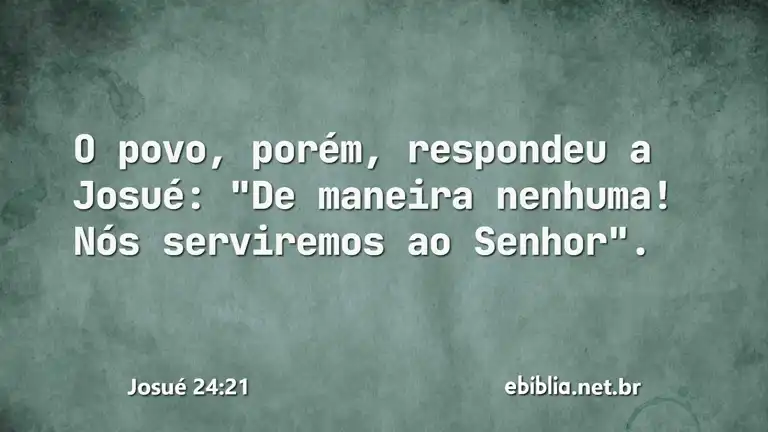 Josué 24:21