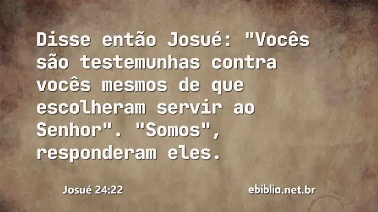 Josué 24:22