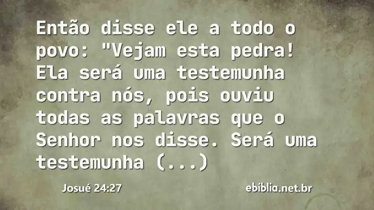 Josué 24:27