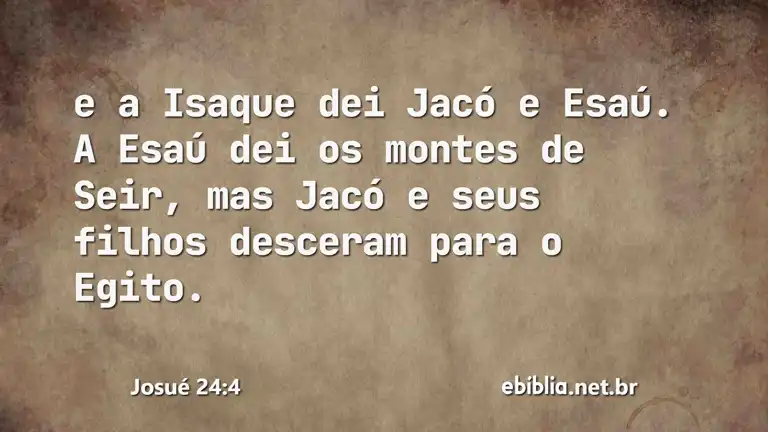 Josué 24:4