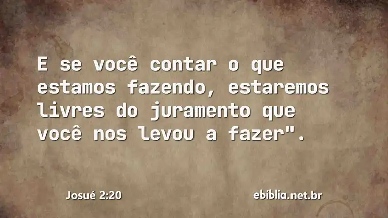 Josué 2:20