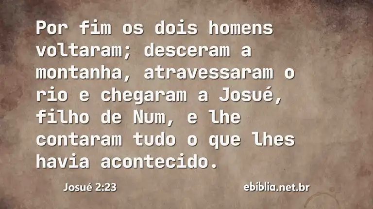 Josué 2:23