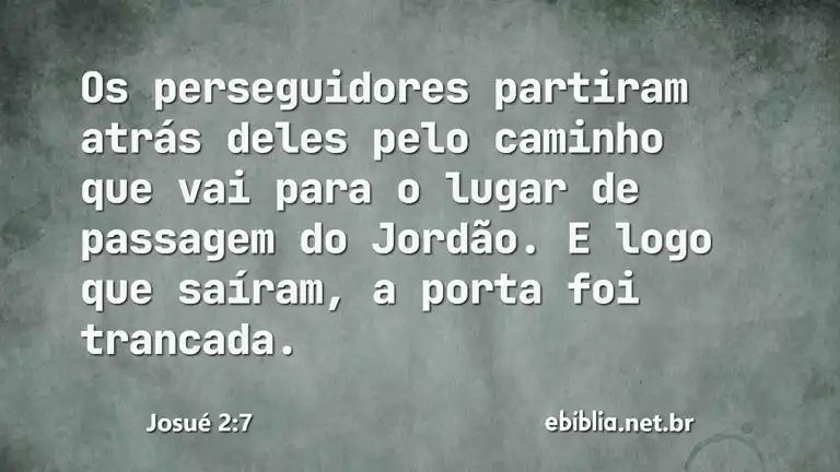 Josué 2:7