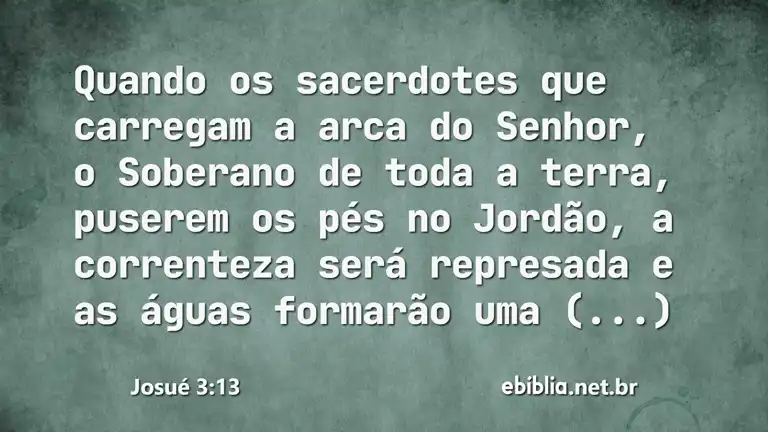 Josué 3:13