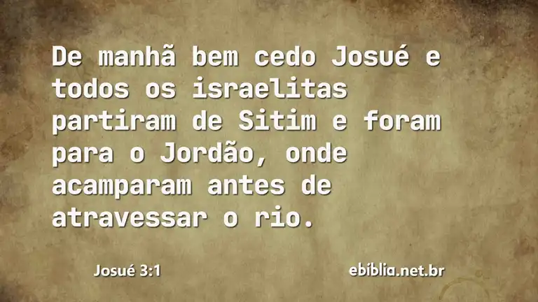 Josué 3:1