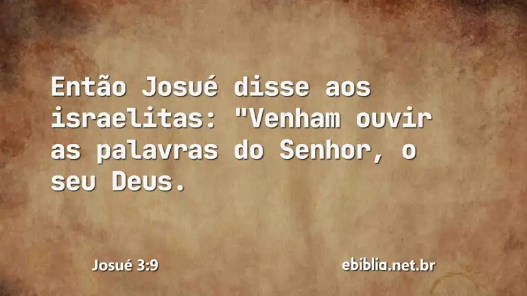 Josué 3:9