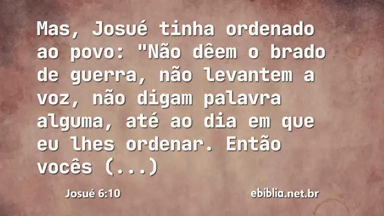 Josué 6:10