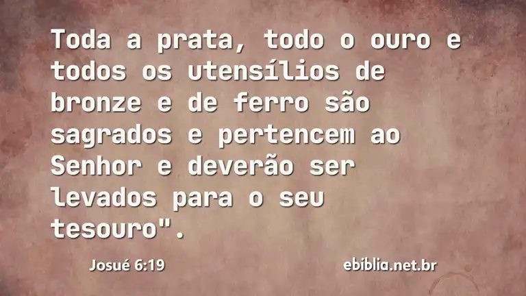 Josué 6:19