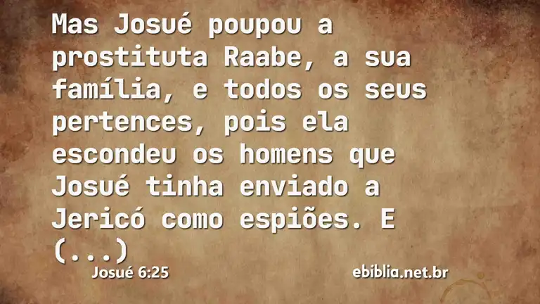 Josué 6:25