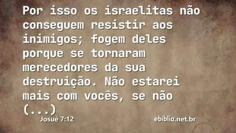 Josué 7:12