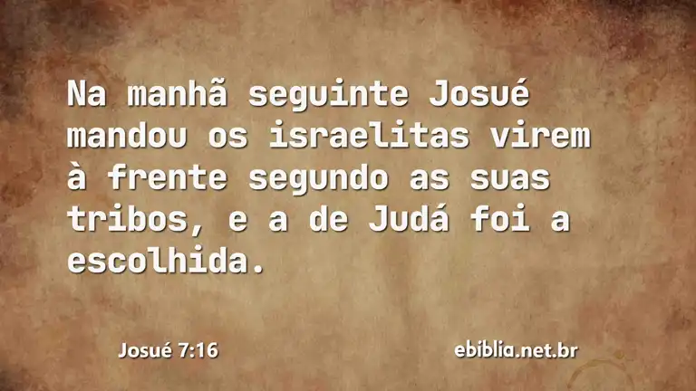 Josué 7:16