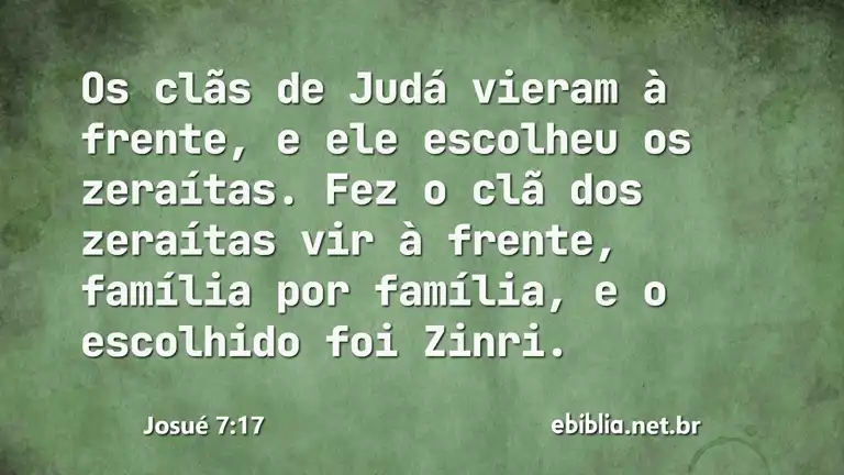 Josué 7:17