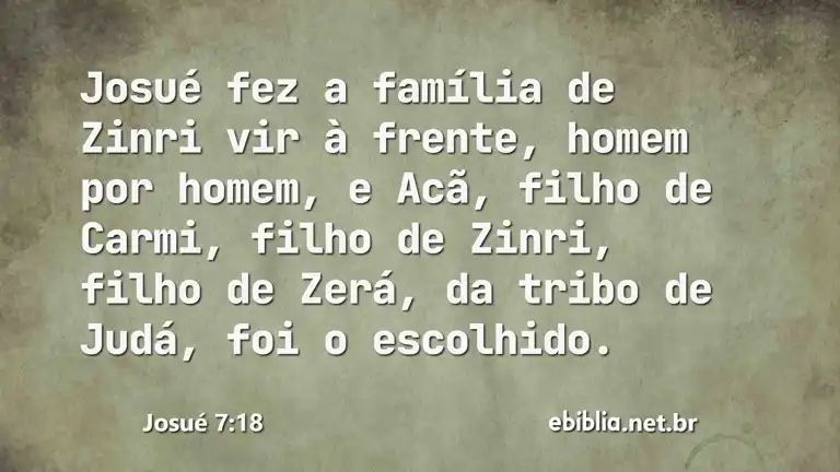 Josué 7:18