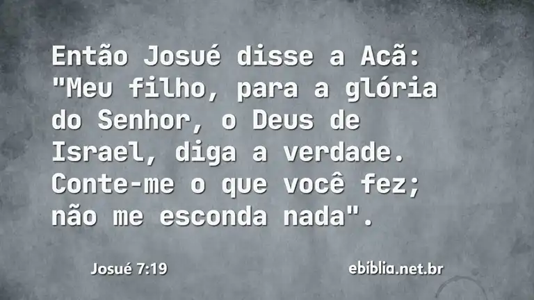 Josué 7:19